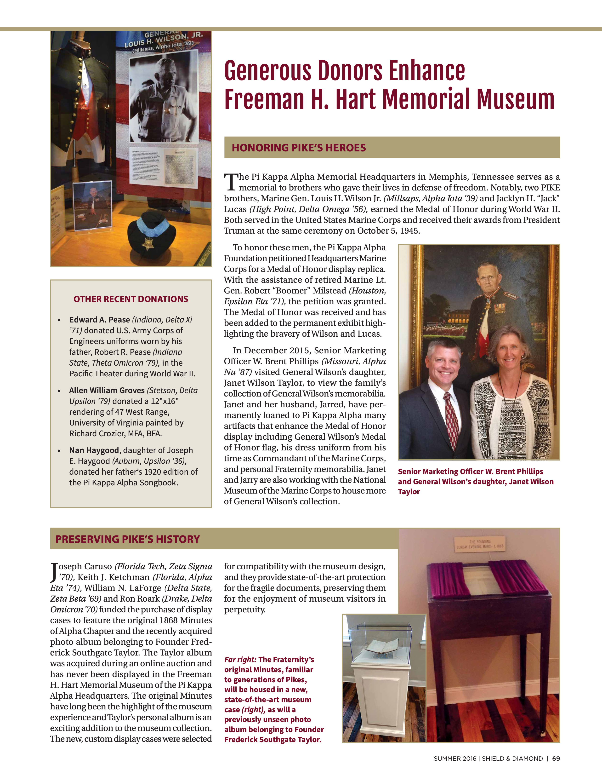 Generous Donors Enhance Freeman H. Hart Memorial Museum